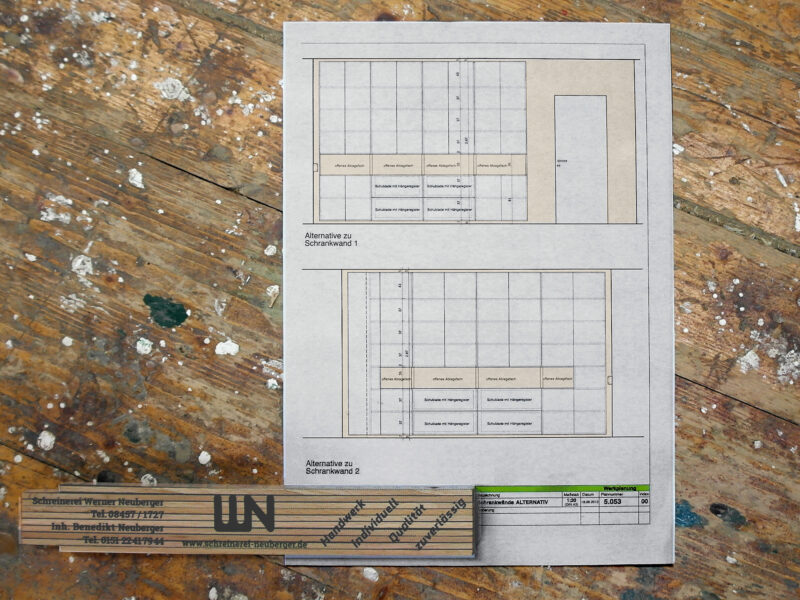 Plan Schrankwand